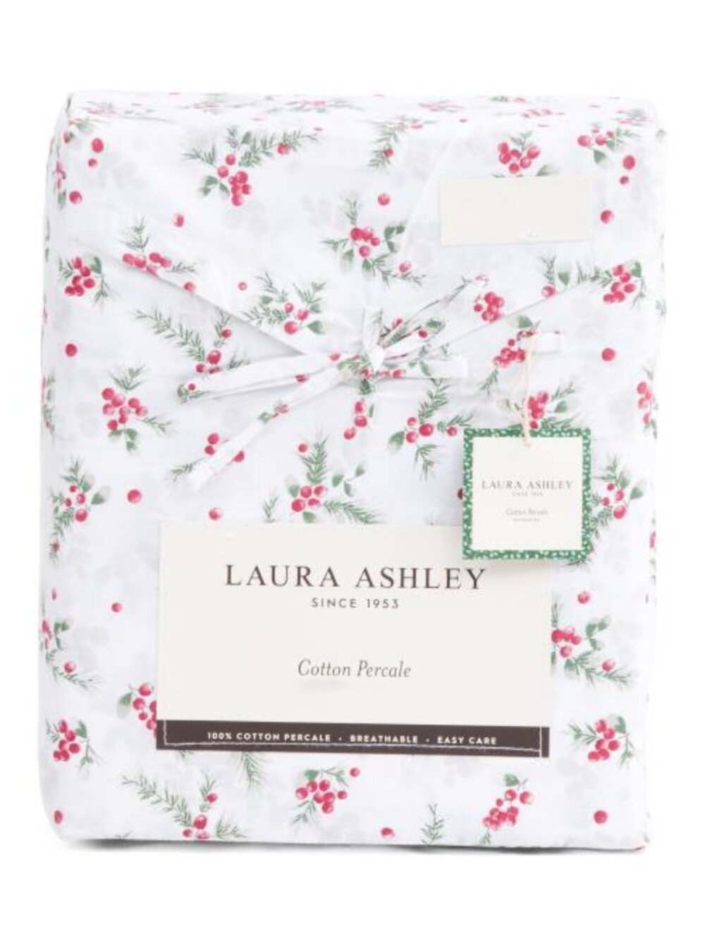 LAURA ASHLEY Berry Bright Cotton Sheet Set